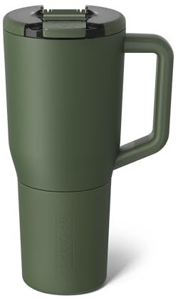 BrüMate Müv - 35oz 100% Leak Proof Insulated Coffee Mug with Handle & Lid - Stainless Steel Coffee Travel Mug - Double Walled Coffee Cup (OD Green)