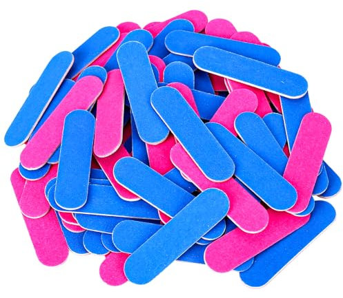 100 Stück Doppelseitige Nagelfeile, Nagelfeile Mini professionelle Pflege Nagelfeilen Mini-Nagelfeilen für Mädchen tragbare professionelle Nagelfeile für Gelnägel natürliche Nägel