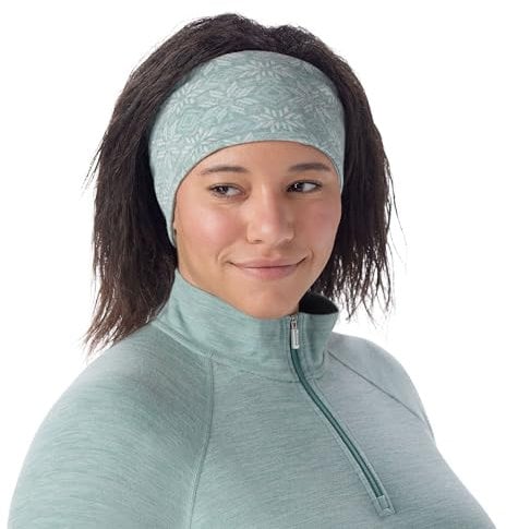 Smartwool Standard Thermal Merino Colorblock Headband, Arctic Green Digi Snow, One Size