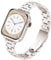 G-ficu Slim Metal Straps for Apple Watch Straps Women 38mm 40mm 41mm 42mm(Series 10), Stainless Steel iWatch Strap, Thin Band for Apple Watch Strap Series 10 9 8 7 6 5 4 3 SE, Starlight/Silver