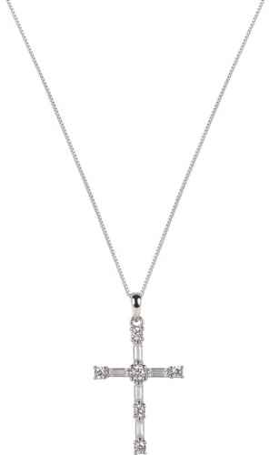 CHRIST Damen-Kette 925er Silber, recycelt Zirkonia