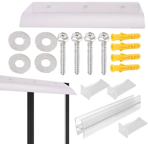 Youding Invisible Window Awning - Invisible Entrance Door Canopy, 40 x 80 cm Polycarbonate, Door Awning - Entrance Door Canopy, Arched Door and Awning