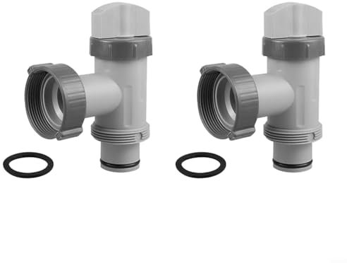 Vilgftyiet Lot de 2 grandes valves à piston pour piscine hors sol Intex 10747, 25010 avec joints et écrous