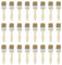 Optxzn 24Pcs 2 Inch Paint Brush Natural Bristle Flat Edge with Wood Handle Wall Treatment Tool for Paint, Varnishes, Glues