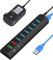 Vansuny USB Hub Powered 8 Port USB 3.0 Data Hub USB Extension Hub USB Splitter Powered with 12V/3A (36W) Power Adapter