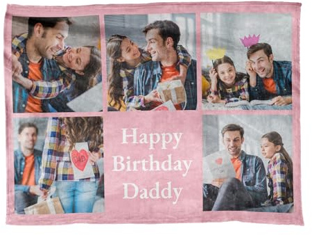 Print Maniacs Personalised Photo Blanket – Customised Blanket Prints with Pictures – Premium Quality Custom Blanket for Home Décor or Gifts Designs
