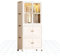 FLEXISPOT Kleiderschrank Children's Wardrobe Aufbewahrungsbox mit Deckel Aufbewahrungsbehälter (Weiß, 2 SET)