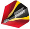 Unicorn Ultrafly Dart-Flights, Schwarz, Rot und Gelb, Big Wing