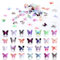 60 Stück Schmetterling Nail Charms, Mini-Harz Nailart Anhänger, 3D Butterfly Nail Art Charms für Diamanten Nageledelsteine Nagelschmuck Kunst Dekorations Nail Art Schmuckherstellung
