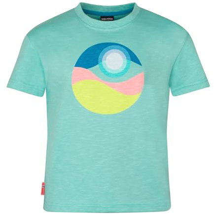 Trollkids Girl Halsafjord T-Shirt Aqua Haze, Gr. 140