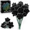 Mavo Brix Schwarze Rosen Bouquet Bauset, Künstliche Blumen Botanische Sammlung Klemmbausteine Blumen für Erwachsene, Gothic Halloween Deko für Frauen, Mädchen, Kompatibel mit Anderen Blumenbausätzen