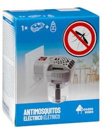Difusor insecticida antimosquitos Bosque Verde eléctrico incluye recambio líquido Caja 1 ud. Pack 2
