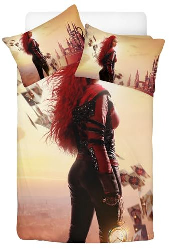 Generisch Descendant Rise of Red Pflegeleichte Kinder Bettwäsche Schlafzimmerdeko Bettbezug 3 teilig Bettdecken Bezug & Kissenbezug Junge und Mädchen Geschenke (Fanartikel)