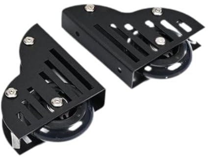 2 x robuste Gleitleiter-Hardware-Kit mit Bremse für Schränke, Türen, Bibliotheken, Trittleiter, Rollbodenrollen