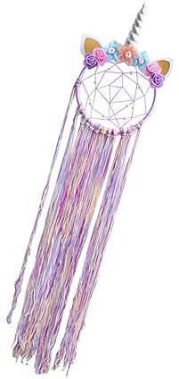 GALPADA Unicorn Design Hängende Wanddekoration für Kinderzimmer Details Dekoration aus Kunstblumen und Perfektes für Freunde