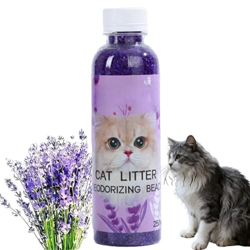 Cat Litter Box Deodorizer Powder,Natural Odour Eliminator for Wood Pellet Cat Litter,Pet Friendly Freshener & Cat Urine Odour Remover,Long Lasting Litter Smell Eliminator and Odour Control,Lavender