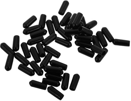 HONITANO 50 Stück Gummi Mikrofonabdeckungen für Headset Kratzfest Weich und Langlebig Passend für Innendurchmesser Schwarzer Schutz für Lavalier Headset Mikrofone Einfache Befestigung