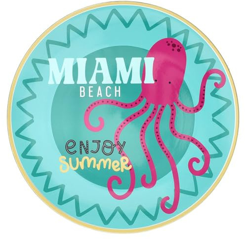 Tognana Sottopiatto Miami Serving Summer Time 33 Cm Decorativo Polipropilene Verde