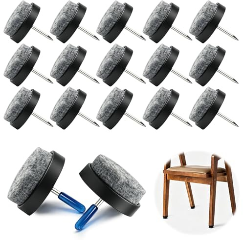 50 Stück Filzgleiter Nagel, Filzgleiter für Stühle 22MM, Filz für Stühle Rund, Möbelgleiter für Parkett, Laminat, Möbel Laminat Parkett Fliesen Bodenschut