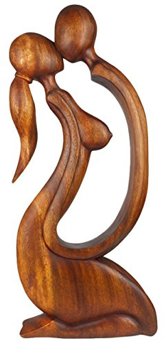 ART-CRAFT Küssendes Paar aus Suar Holz 60 cm
