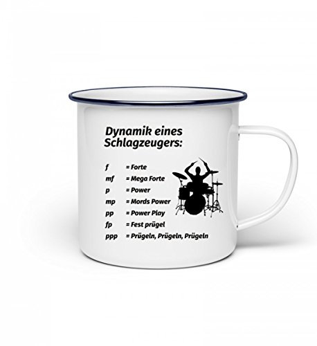 Chorchester Hochwertige Emaille Tasse - Schlagzeuger - Musik