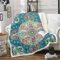 Boho Mandala Wohndecke Flanell Fleecedecke im böhmischen Stil für Sofa Couch Teens Bunte Hippie Mandala Kuscheldecke Exotische Blumen Couchdecke Schlafzimmer Dekor Decke 150x200cm
