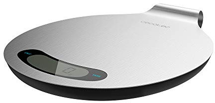 Cecotec Báscula de cocina Digital Cook Control 10400 Smart Healthy EasyHang. Acero Inoxidable, Capacidad máxima 8 kg, Precisión 1 g, Asa para colgar, Pantalla LCD, Diseño Extraplano