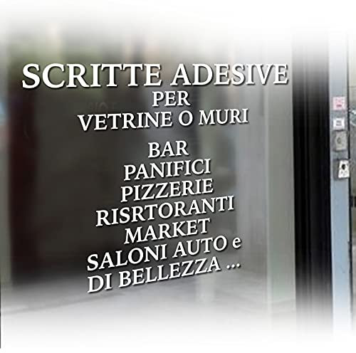 Scritte Adesive Personalizzate Multifunzione Circuito AUT AUT: Ideali per Vetrine e Muri, Sticker Menu in Vetrina, Decalcomanie Prespaziate Senza Fondo PVC Professionale