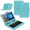 NAUCI Tablet Hülle kompatibel für LNMBBS P40 10.1 Zoll Tasche Tastatur Keyboard QWERTZ Schutzhülle Cover Standfunktion USB Schutz Case, Farben:Türkis