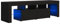 vidaXL TV-Schrank mit LED-Beleuchtung TV Möbel Fernsehtisch Wohnzimmermöbel Lowboard TV Ständer Mediamöbel Fernsehschrank Schwarz 140x36,5x40cm