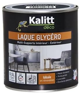 KALITT - Peinture Laque glycéro Satin Brillant Gris 0.5 Litre - DESPE539164