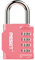 RESET-060 4-stelliges Zahlenschloss, geeignet für Turnhallen, Schulen, Spinde, Torfallen, Zäune, Werkzeugkästen, Hochsicherheit, Rosa, 1 Packung