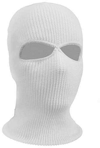 Unisex-Maske Three-Loch Balaclava Gestrickte Gesichtsmaske Outdoor-Sport Skimasken Warme Hauben Vollgesichtsmaske Ski Gesichtsschutz Outdoor Clear Mask Kopfhaube (One Size,Double Hole 2)