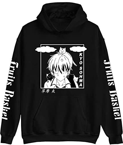 xhomeshop Fruits Basket Hoodie Sweatshirt Cartoon Honda Tohru Pullover Sohma Kyo Cosplay Sohma Yuki Casual Long Sleeve