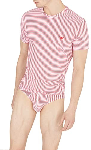 Emporio Armani Herren Men's Yarn Dyed Striped T-Shirt T-Shirt