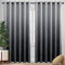 DWCN Ombre schwarze Verdunkelungsvorhänge für Schlafzimmer, extra breit, luxuriös, Damast, gemustert, dicke Ösen, Vorhänge für Wohnzimmer, 1 Paar Farbverlauf, 254 x 244 cm lang, Schwarz