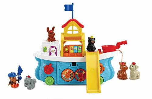 VTech Baby Animal Friends Boat, Interactive Baby Playset with Music, Animal Characters, Sensory Gift for Infants & Toddlers 1, 2, 3 years +, English version