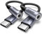 UGREEN Adaptateur USB C Jack 3.5mm TRRS DAC Compatible avec iPhone 16 Pro Max Plus 15 Galaxy S25 S24 Pixel 9 8 7 MacBook iPad Pro Air Câble Casque Micro Écouteurs Numérique 4 Pôles (Gris 2pcs)