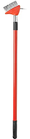 Hardys Telescopic Weed Brush - 0.8-1.5m Weed Remover Tool, Garden Brush with 3 Rows of Wire Bristles, Weeding Tool with Metal Spike Scraper | Block Paving, Driveway, Patio Weeder