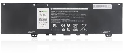 BATTREVO F62G0 Batterie d'ordinateur Portable pour Dell Vostro 5370 D1525S D1505G R1605S D2505G Inspiron 13 7000 5370 7386 7380 7373 7370 Series P83G001 P83G002 F62GO CHA01 RPJC3 0RPJC3 39DY5