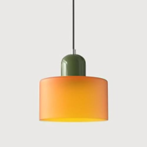 TPWEWRX Moderne Art Deco Pendelleuchte Macaron Hängelampe Wohnzimmer Schlafzimmer Pendelleuchten für Küche Restaurant Cafe (Orange 5)