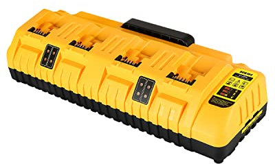 12/20V Max Battery Charger Replacement for Dewalt DCB104 Compatible with 12V 20V Max Lithium Battery DCB124 DCB205 DCB204 DCB606 Charger 4-Port Simultaneous Charging