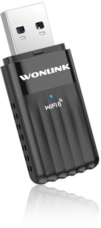 WONLINK WLAN Stick für PC, AX900 Bluetooth5.3 WiFi6 USB Adapter Dongle Dual Band Internet WiFi Stick für PC/Desktop/Laptop, USB WLAN Adapter mit Eingebauter Treiber Kompatibel mit Windows 11/10, WPA3