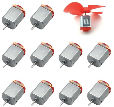 10 Stück Mini Motor DC Micro130 3V-12V, Mini Elektrische Motor, 19500RPM Hochleistungsmotoren für DIY Projekte, Roboter, Spielzeuge und Wissenschaftliche Experimente Ideal für STEM Bildungsanwendungen