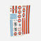 Waterslide Decal 1:32 GULF Racing Slotcar USA NASCAR V8 Tuning Auto Modellbau Modellbahn Eisenbahn Abziehbilder Rennbahn