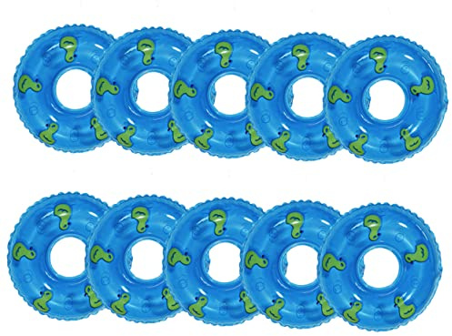 GARIOUANS 10 Stück Mini Schwimmring Deko Mini Schwimmreifen aus Niedliche Dekoration für Miniaturhäuser und Garten Fotografie und