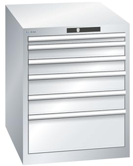kaiserkraft | ESD-Schubladenschrank | BxTxH 564 x 725 x 700 mm | 6 Schubladen | Traglast 75 kg | lichtgrau