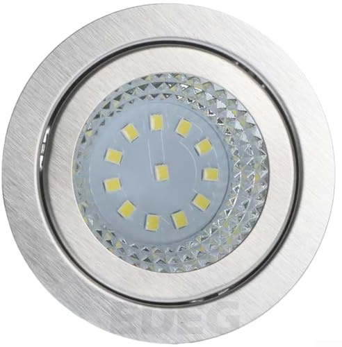 12V LED Range Hood Light, 1.5W Round Replacement Lamp, Bright White Kitchen Lighting for Standard Extractor Fans, Transparent Cover
