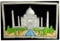 Taj Mahal Wandbild 175x115cm Indien Tadsch Baumwollbild Pailletten Handbemalung