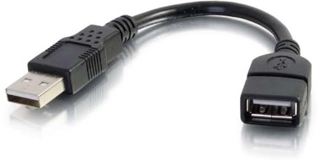 C2G Legrand USB Cable, USB A to A Cable, Short Extension USB Cable for USB Devices, 6 Inch USB Cord, Black, 1 Count, 52119